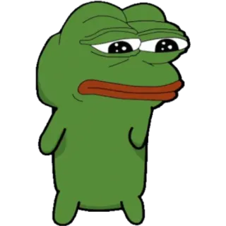 🙂 Pepe the Frog Meme, Kikker, Pepe, Verdrietig, Internetmeme telegram sticker