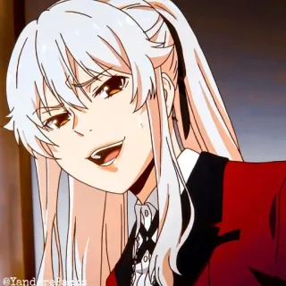🥢 Yumeko Jabami Kakegurui anime, kakegurui, yumeko jabami, gambling, girl whatsapp sticker