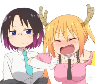 🙈 Tohru Miss Kobayashi's Dragon Maid Anime, Rồng, Tohru, Kawaii, Dễ thương telegram sticker