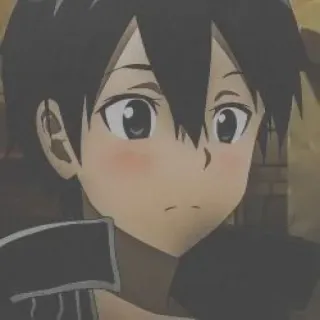 ☺ Kirito Sword Art Online Anime, Kirito, Sword Art Online, Avatar, Videogioco, Personaggio telegram sticker