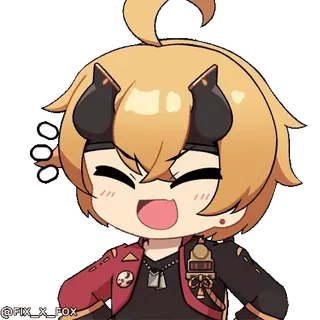 😂 Thoma Genshin Impact whatsapp sticker
