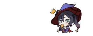🌟 Mona Genshin Impact videogame, anime, mago, astrologia, astrólogo, Genshin Impact, chibi telegram sticker
