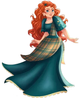 😟 Merida Brave Дисней, принцесса, Мерида, Храбрая сердцем, мультфильм, анимационный telegram sticker