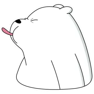 😝 Ice Bear We Bare Bears Ice Bear, We Bare Bears, Desenho Animado, Urso, Mostrando a Língua telegram sticker