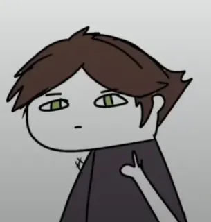 😭 Cartoon, Stinkefinger, Beleidigung, Geste, Figur, Junge telegram sticker