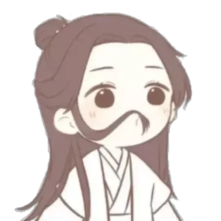 🤭 man, cartoon, character, illustration, cute telegram sticker