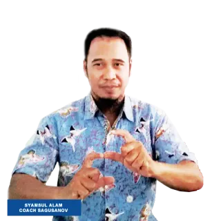 🙏 SYAMSUL ALAM
COACH SAGUSANOV man, person, coach, syamsul alam whatsapp sticker