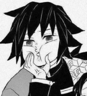 🖤 Giyu Tomioka Demon Slayer Anime, Demon Slayer, Giyu Tomioka, Divertente, Cartone animato whatsapp sticker