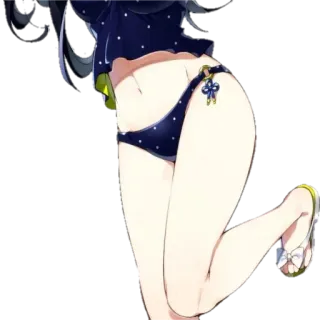 👙 swimsuit, anime, legs, thighs, bikini whatsapp sticker