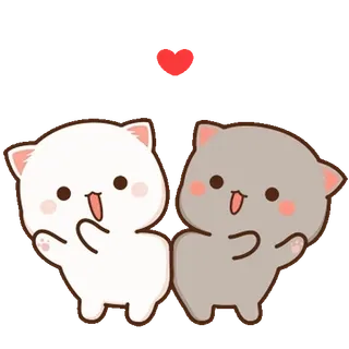 ⭐ cute, cats, love, kawaii, heart, adorable telegram sticker