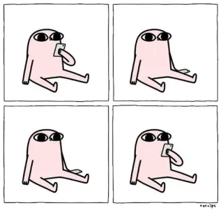 📱 การ์ตูน, ตัวละคร, โทรศัพท์, นั่ง telegram sticker
