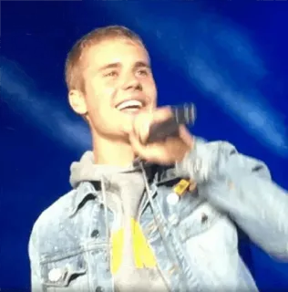 😀 Justin Bieber cantante, musicista, pop star, celebrità, performance, concerto telegram sticker