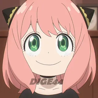 😊 Anya Forger Spy x Family Anime, Spy x Family, Anya Forger, carino, Cartoni animati telegram sticker