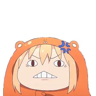 🤯 Umaru Doma Himouto! Umaru-chan animé, umaru, en colère, dessin animé whatsapp sticker