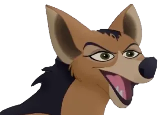 😏 dessin animé, animal, personnage, renard, chacal, sourire telegram sticker