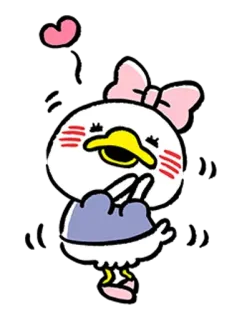 🐮 duck, cute, animal, cartoon, sticker, kawaii telegram sticker