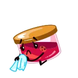 🤧 geleia, pote, triste, chorando, desenho animado, comida telegram sticker