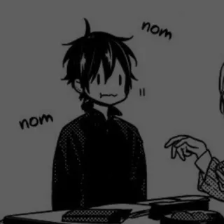 🪡 nom nom makan, manga, anime, imut, makanan, camilan telegram sticker