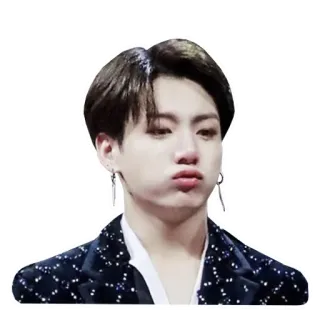 🥺 Jungkook kpop, cantante, idol, persona, uomo, faccia telegram sticker