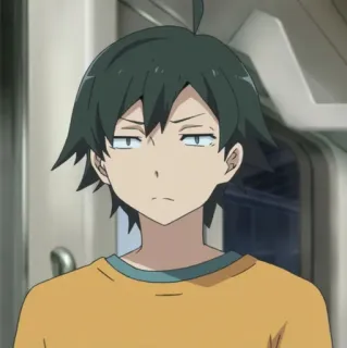 🕸 Hachiman Hikigaya My Teen Romantic Comedy SNAFU Anime, Personagem, Hachiman, Hikigaya, Oregairu, Desenho animado telegram sticker