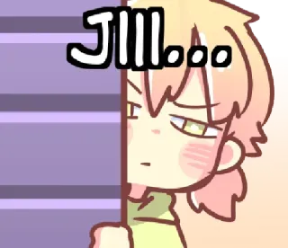 👀 Jill Jill... Anime, Gadis, Kartun, Mengintip, Karakter whatsapp sticker