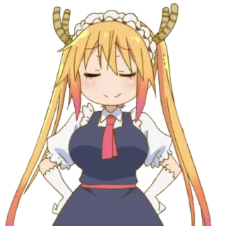 😌 Tohru Miss Kobayashi's Dragon Maid アニメ, ドラゴン, メイド, かわいい, カワイイ telegram sticker