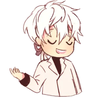 😌 Anime, Charakter, Chibi, Cartoon, Kawaii, Geste telegram sticker