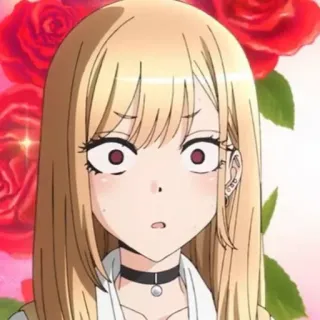 🎃 Marin Kitagawa My Dress-Up Darling Anime, Desenho animado, Personagem, Garota, Fofo, Rosas telegram sticker