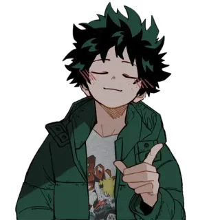 👍 Izuku Midoriya My Hero Academia Anime, My Hero Academia, Deku, Izuku Midoriya, Manga, Naklejka, Postać telegram sticker