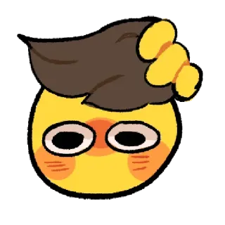 😟 Emoji, Cartoon, Sticker, Geste, Illustration telegram sticker