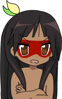 😠 토착, 인도, 애니메이션, 화난, 빨간 페인트 telegram sticker