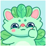 👍 น่ารัก, สัตว์, คาวาอิ, ใบไม้, สติกเกอร์ telegram sticker