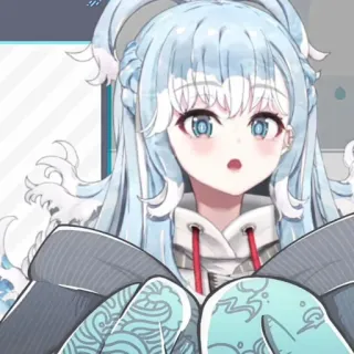 💦 Kobo Kanaeru Anime, Ragazza, Kobo Kanaeru, VTuber telegram sticker
