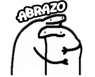 ❕ Abrazo abrazo, abrazo, amistad, amor, dibujos animados, monigote whatsapp sticker