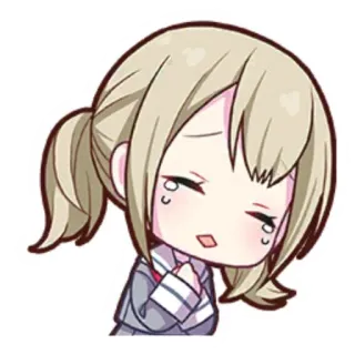 🎤 Anime Mädchen, Chibi, Weinend, Traurig, Niedlich telegram sticker