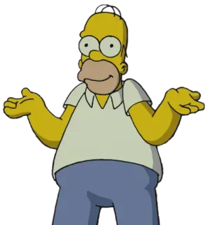 😑 Homer Simpson The Simpsons Homer Simpson, The Simpsons, cartoon, character, humor, comedy, animated telegram sticker