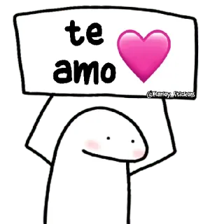 😀 te amo amor, coração, espanhol, fofo, desenho animado telegram sticker
