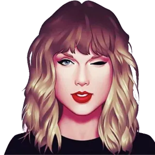 😉 Taylor Swift chanteur, musicien, pop star, femme, célébrité, clin d'œil telegram sticker