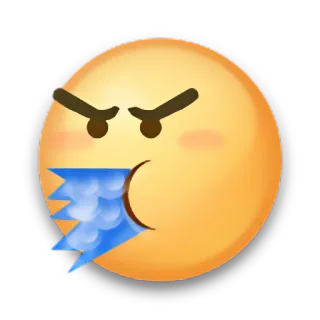 😂 emoji, angry, frustrated, upset, steam, expression telegram sticker