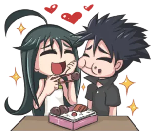 😊 love, couple, anime, cartoon, cute, kawaii, relationship telegram sticker