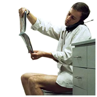 😎 Toilette, Lesen, Büro, Mann, Sitzen, Humor telegram sticker