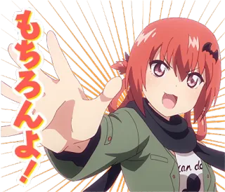 😊 Satania Gabriel Dropout もちろんよ! Anime, Ragazza, Carina, Satania, Gabriel Dropout, Personaggio telegram sticker
