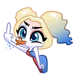 🖕 Harley Quinn harley quinn, cartoon, middle finger, offensive, gesture telegram sticker