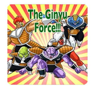 🙆 Ginyu Force Dragon Ball Z The Ginyu Force!!! Fuerza Ginyu, Dragon Ball Z, Anime, Personajes, Superpoderes telegram sticker