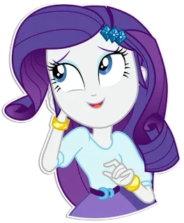 🙄 Rarity My Little Pony Raridade, My Little Pony, Equestria Girls, Desenho animado, Personagem, Amizade telegram sticker