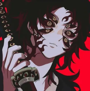 🌓 Kokushibo Demon Slayer quỷ, anime, manga, kiếm, mắt, quái vật telegram sticker