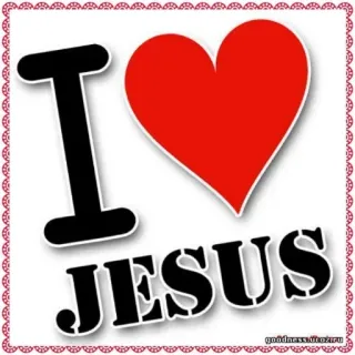 🔆 Jesus I ❤️ JESUS Yesus, Aku cinta Yesus, Agama, Kristen, Hati telegram sticker