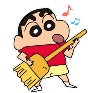 🎸 Shin-chan Crayon Shin-chan cartoon, anime, guitar, music, shin-chan, crayon shin-chan telegram sticker