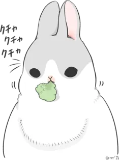 🍴 クチャクチャ królik, je, słodki, zwierzę, kawaii, zajączek telegram sticker