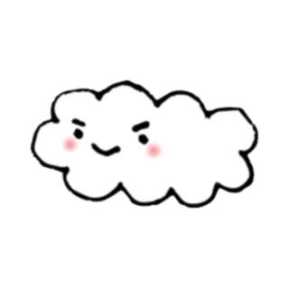 😈 nube, dibujo animado, lindo, clima whatsapp sticker